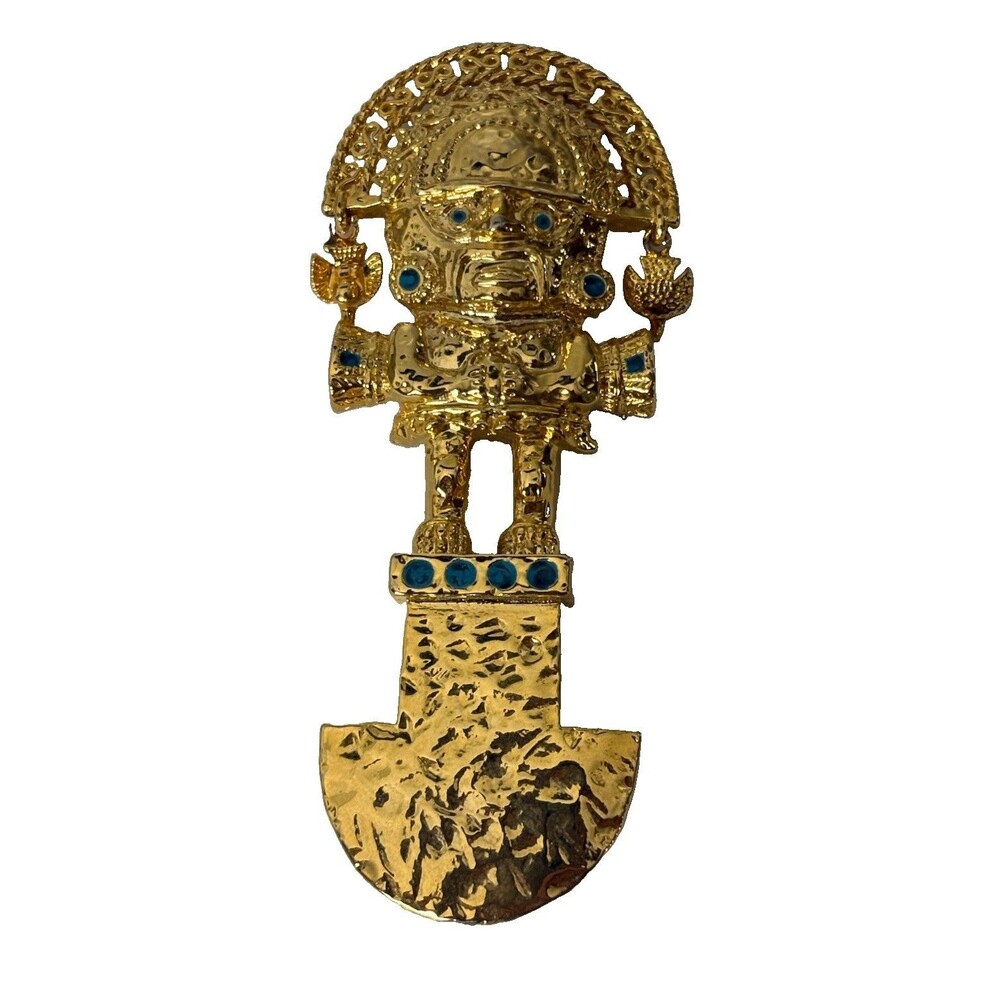 Empires Mystery Incas Andes Lost Civilization 1999 Volunteer Gold Pendent Brooch